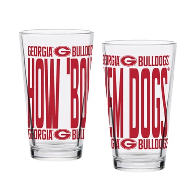 Indigo Falls Georgia Bulldogs Elevated Pint Glass Set of 2
