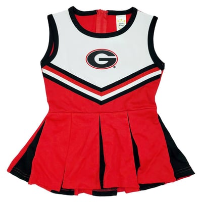  Little King Georgia Bulldogs Infant Red Cheer Jumper