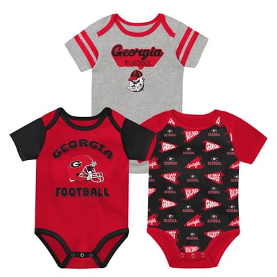 Georgia Bulldogs Outerstuff Infant Star Player Three-Piece Bodysuit Set