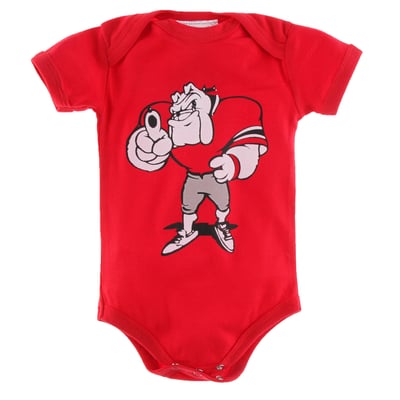 Georgia Bulldogs Two Feet Ahead Infant Big Logo Bodysuit - Red
