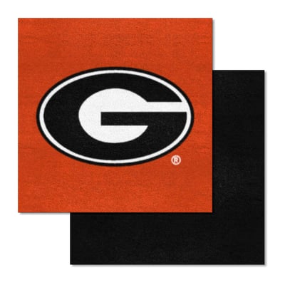 Georgia Bulldogs Logo Brands 18" x 18" Team Carpet Tiles