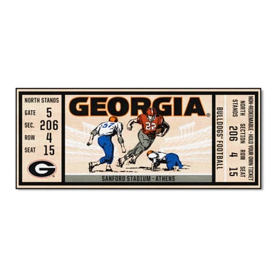Georgia Bulldogs Logo Brands 30" x 72" Ticket Runner