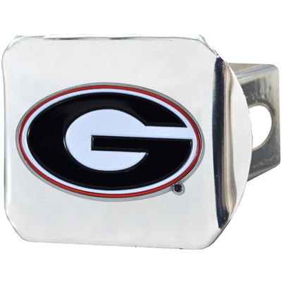  Georgia Bulldogs Logo Brands Color on Chrome Hitch Cover