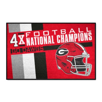 Georgia Bulldogs Logo Brands Football National Champions 19" x 30" Dynasty Starter Mat