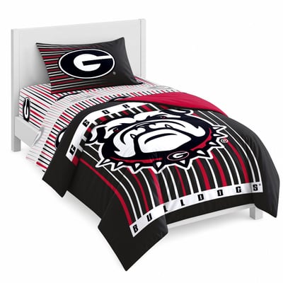 Logo Brands Georgia Bulldogs Momentum Bed In A Bag - Twin