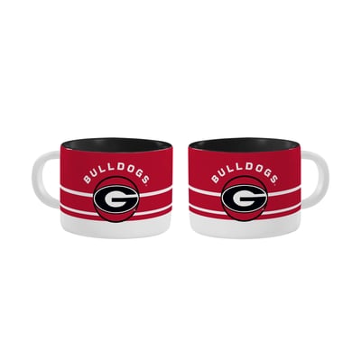 Georgia Bulldogs Logo Brands Two-Pack Horizon Diamond Mug Set