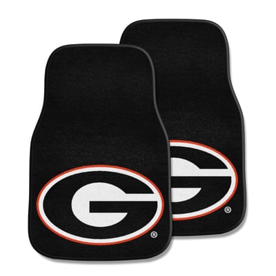 Georgia Bulldogs Logo Brands Two-Piece Carpet Car Mat Set