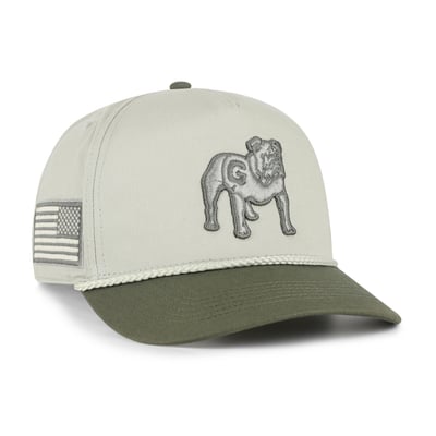 Georgia Bulldogs '47 Operation Hat Trick Rope Hitch Adjustable Hat - Light Green/Hunter Green