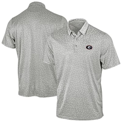 Georgia Bulldogs Antigua Mono Floral Polo - Gray