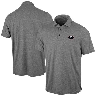 Georgia Bulldogs Antigua Static Polo - Heather Black