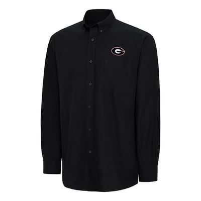  Georgia Bulldogs Ariat Wrinkle Free Classic Button-Down Shirt - Black