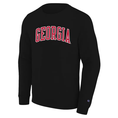 Georgia Bulldogs Champion Arch Applique Sweatshirt Men's Big and Tall - Black