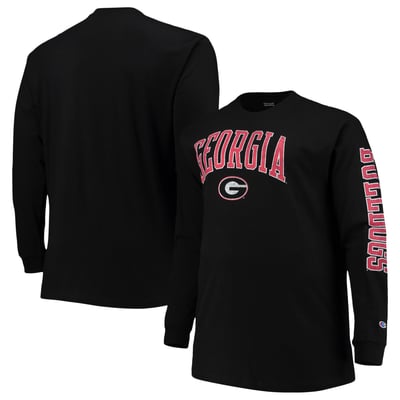 Georgia Bulldogs Champion Big & Tall Arch Over Logo Long Sleeve T-Shirt - Black