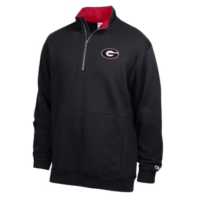  Georgia Bulldogs Champion Fleece Quarter-Zip Pullover - Black