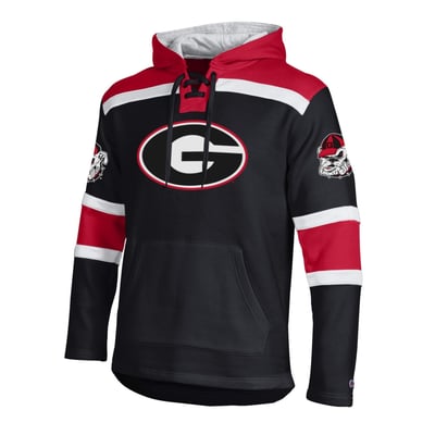  Georgia Bulldogs Champion Lacer Fleece Hoodie - Black