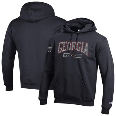 Georgia Bulldogs Champion Operation Hat Trick Camo Script Powerblend Fleece Hoodie - Black