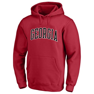  Georgia Bulldogs Champion Arch Over Tackle Twill Hoodie - Red