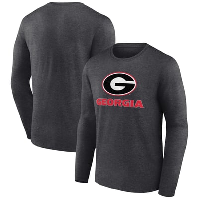Georgia Bulldogs Lockup Team Long Sleeve T-Shirt - Charcoal