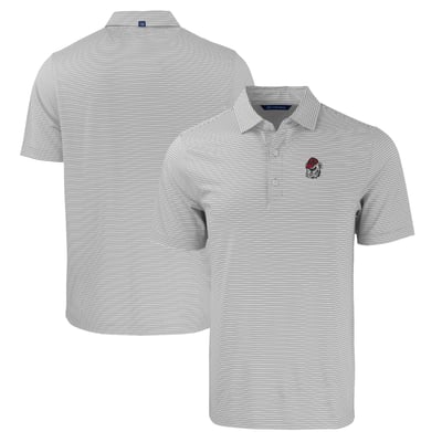  Georgia Bulldogs Cutter & Buck Forge Eco Double Stripe Stretch Recycled Polo - Gray/White