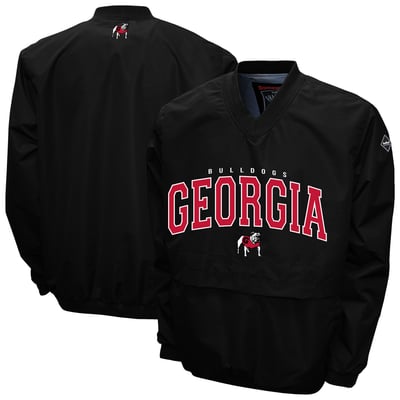 Georgia Bulldogs Franchise Club Windshell V-Neck Jacket - Black