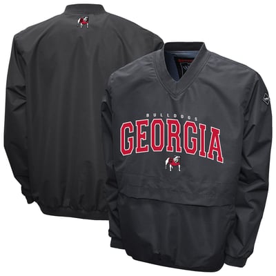 Georgia Bulldogs Franchise Club Windshell V-Neck Jacket - Gray