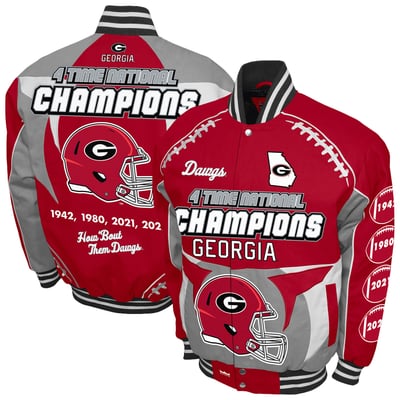 Georgia Bulldogs Franchise Club Commemorative Cotton Twill Full-Snap Jacket - Red