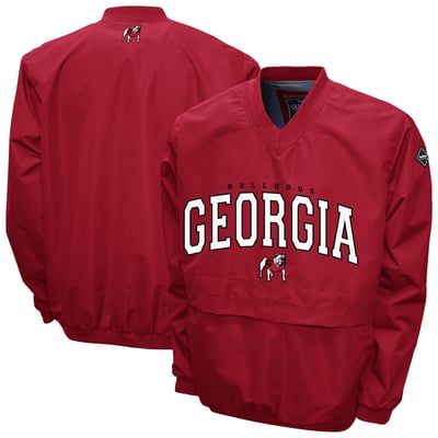 Georgia Bulldogs Franchise Club Windshell V-Neck Jacket - Red