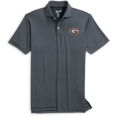  Georgia Bulldogs johnnie-O Beau Striped Polo - Black