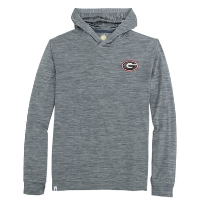  Georgia Bulldogs johnnie-O Talon Long Sleeve Hooded T-Shirt - Heather Black
