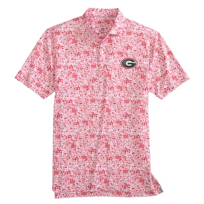  Georgia Bulldogs johnnie-O Tailgater 2.0 Polo - Red