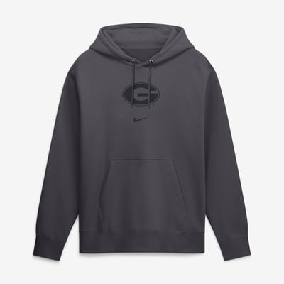  Georgia Bulldogs Nike Washed Club Fleece Pullover Hoodie - Anthracite