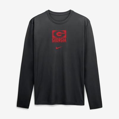  Georgia Bulldogs Nike Courtside Legend Dri-FIT Long Sleeve T-Shirt - Black