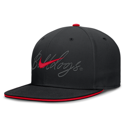 Georgia Bulldogs Nike Dri-FIT Primetime Script Fitted Hat - Black
