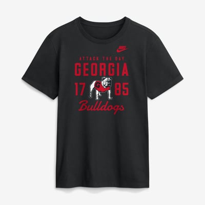  Georgia Bulldogs Nike Legacy Stacked Established T-Shirt - Black