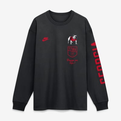  Georgia Bulldogs Nike Max 90 Legacy Multi Graphic Long Sleeve T-Shirt - Black