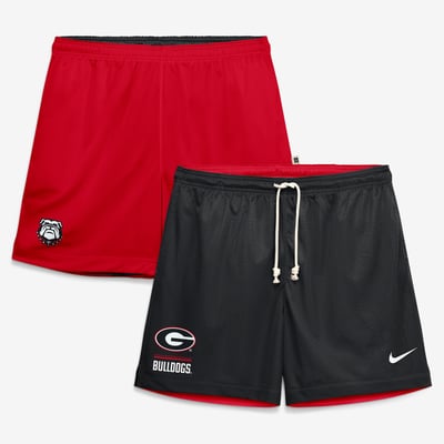  Georgia Bulldogs Nike Courtside Reversible Dri-FIT Shorts - Black/Red