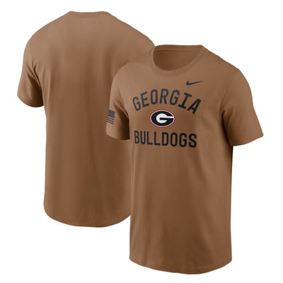 Georgia Bulldogs Nike 2026 Military Appreciation Sideline Dri-FIT T-Shirt - Brown
