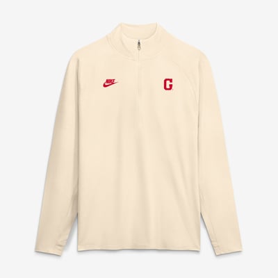  Georgia Bulldogs Nike Stride Raglan Dri-FIT Half-Zip Pullover - Cream