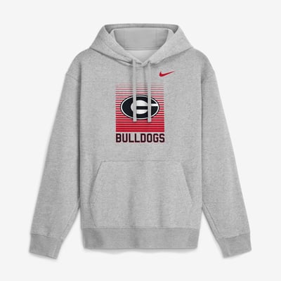  Georgia Bulldogs Nike Primetime Gradient Square Club Hoodie - Heather Gray