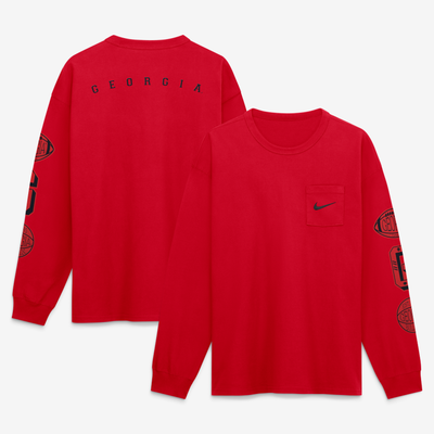 Georgia Bulldogs Nike Academic Long Sleeve Pocket T-Shirt - Red
