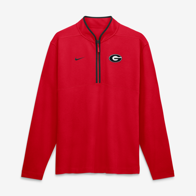  Georgia Bulldogs Nike Courtside Victory Dri-FIT Half-Zip Pullover - Red