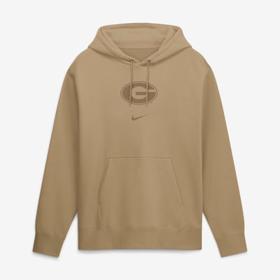  Georgia Bulldogs Nike Washed Club Fleece Pullover Hoodie - Tan