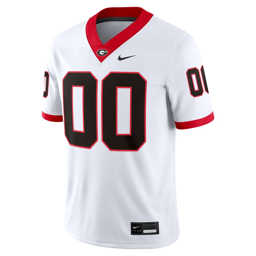 Nike Georgia Bulldogs White Custom Football Game Jersey