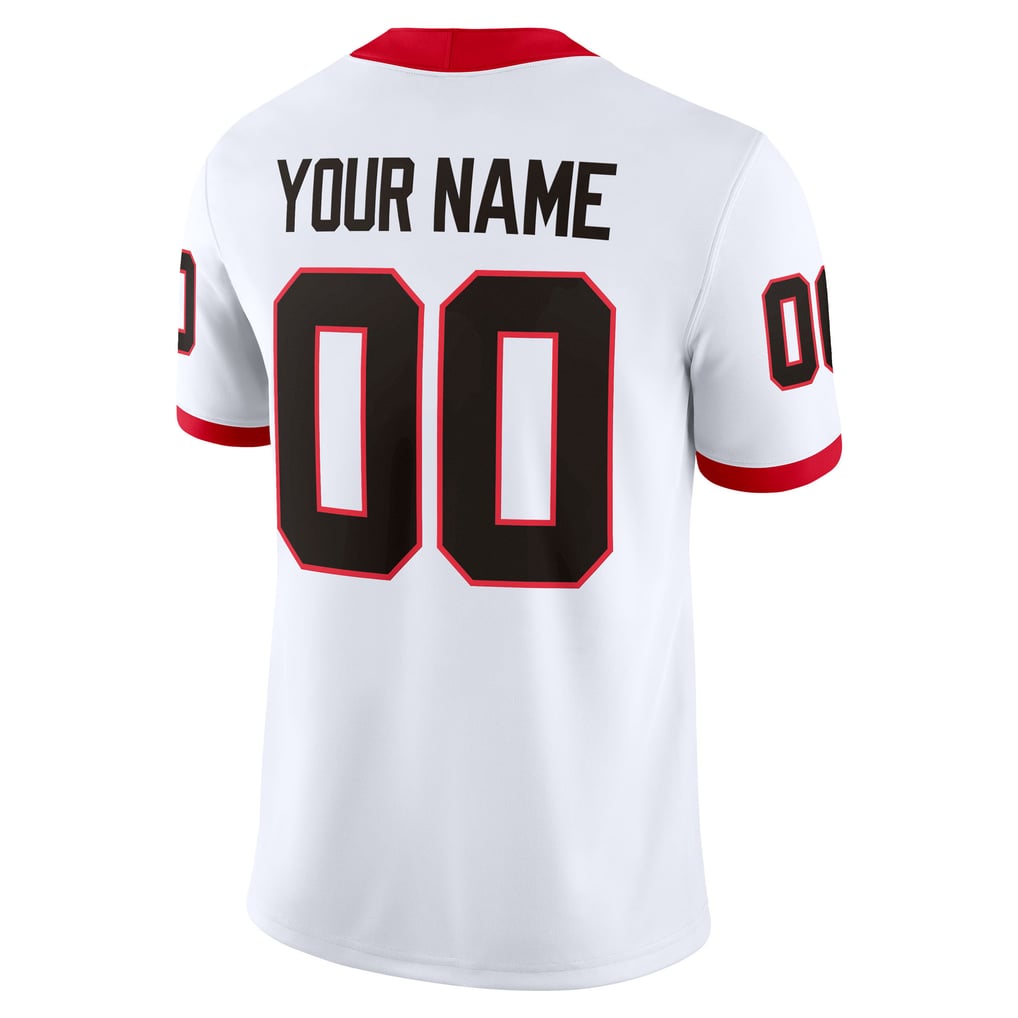 Nike Georgia Bulldogs White Custom Football Game Jersey