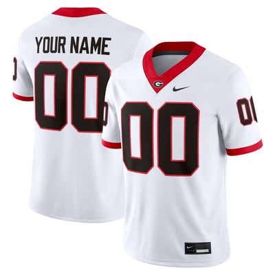 Georgia Bulldogs Nike Custom Football Game Jersey - White