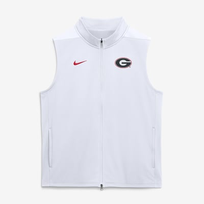 Georgia Bulldogs Nike Primetime Victory Therma-FIT Full-Zip Vest - White