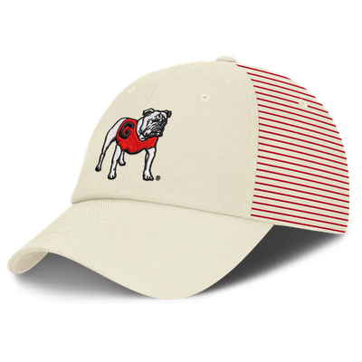 Georgia Bulldogs Nike Vault Logo Striped Club Adjustable Hat - White
