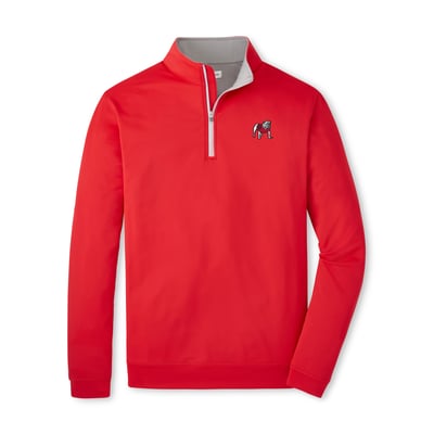  Georgia Bulldogs Peter Millar Perth Performance Quarter-Zip Pullover - Red