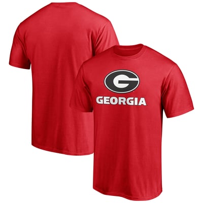 Georgia Bulldogs Team Lockup T-Shirt - Red