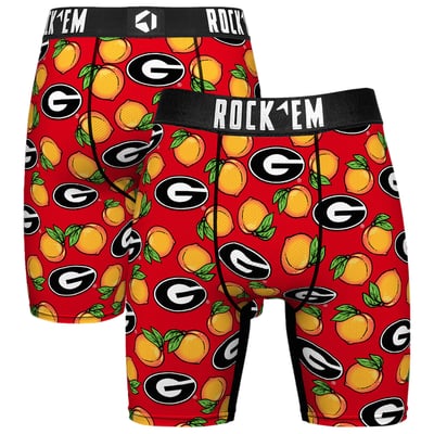  Georgia Bulldogs Rock Em Localized Boxer Briefs - Red